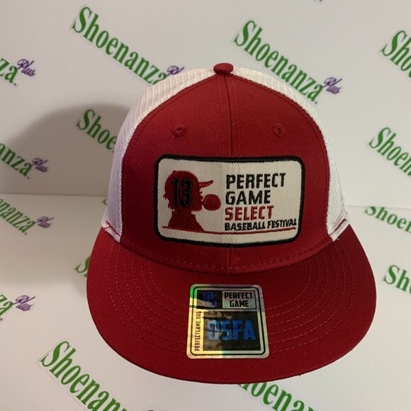 Perfect Game Hat Select Baseball Festival 13 Snapback Trucker Red White Cap OSFM - Picture 2 of 7